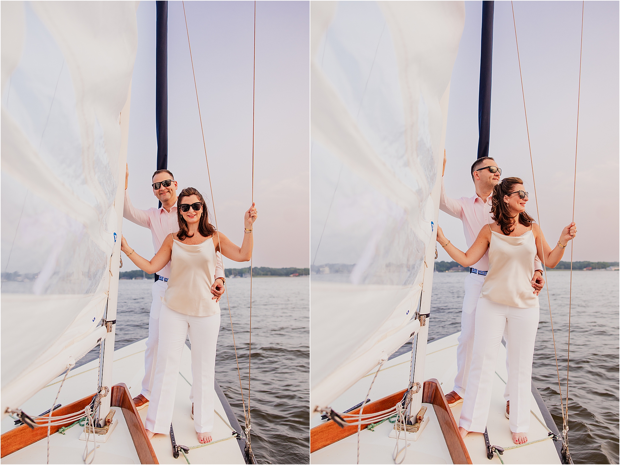 sail boat engagement session