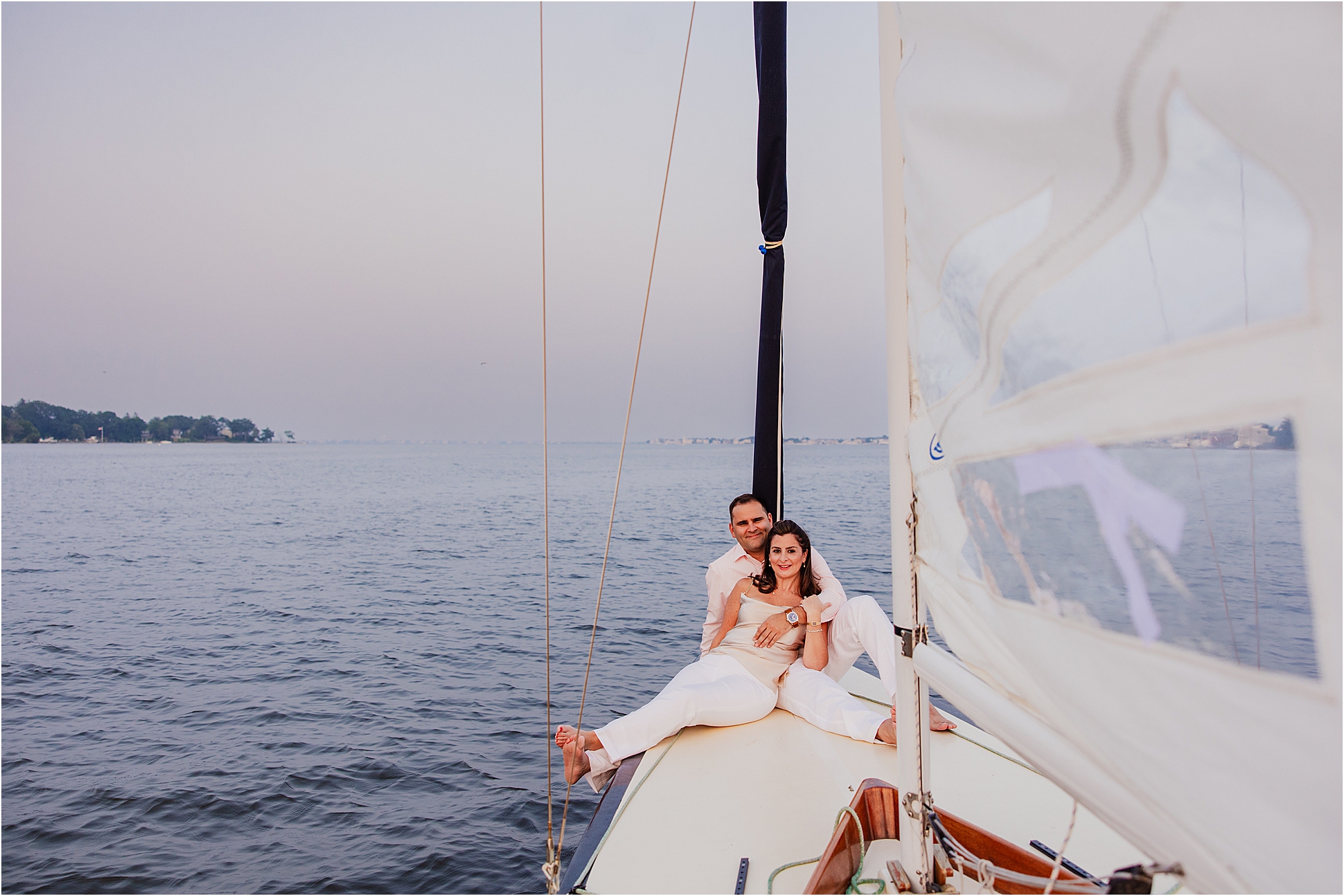 sail boat engagement session