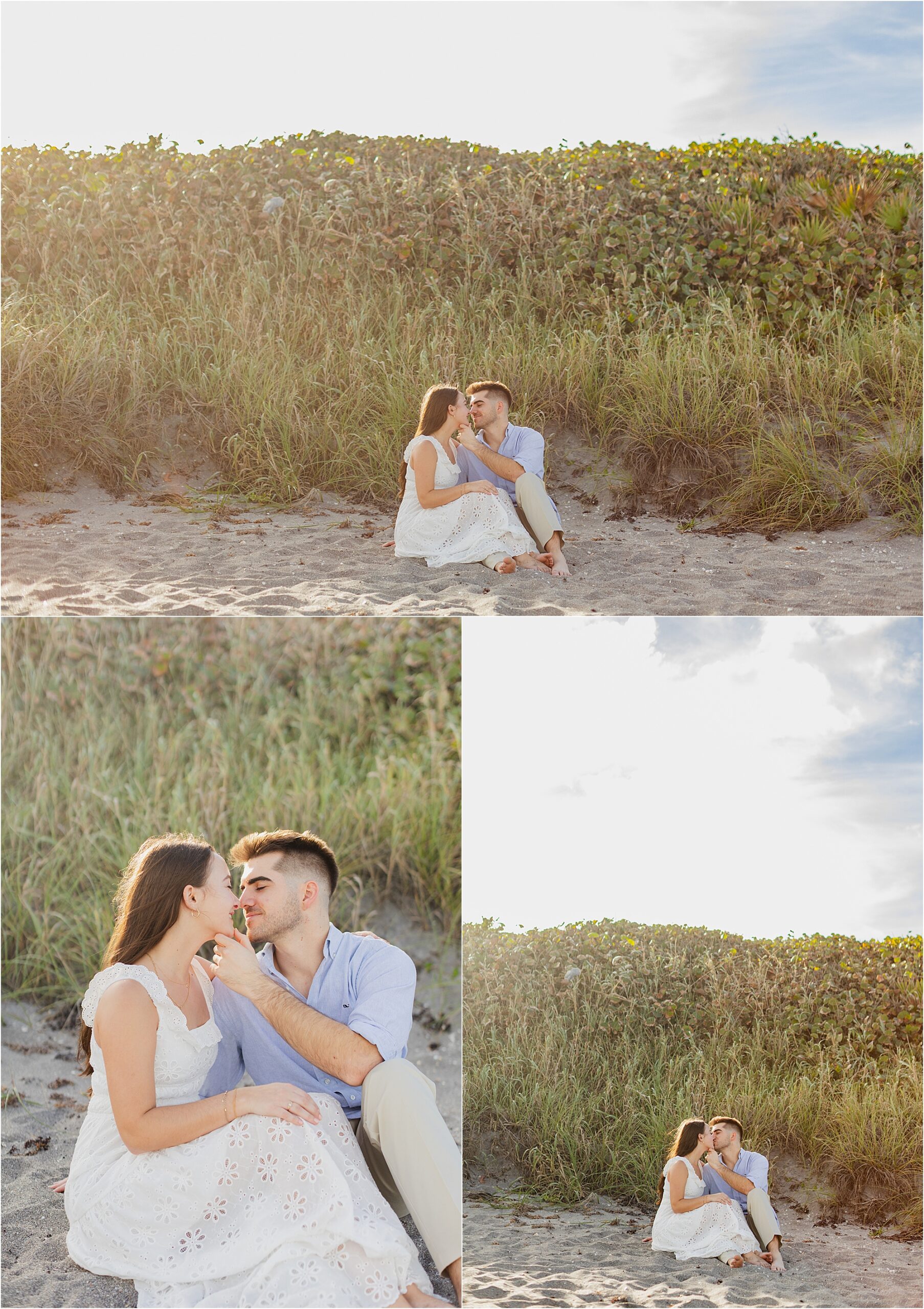South Florida beach engagement photos