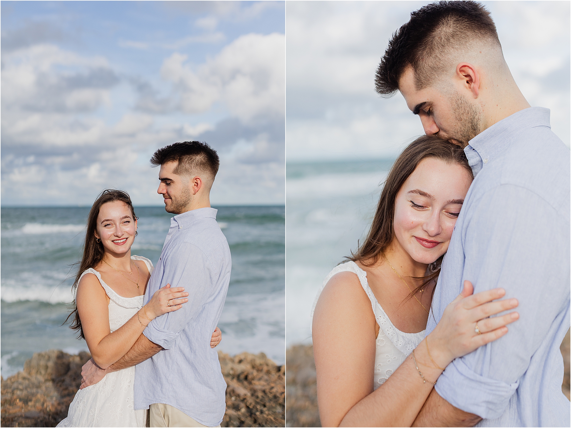 South Florida beach engagement photos