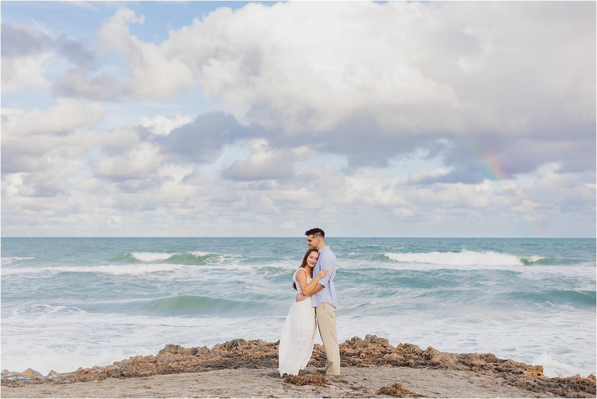 South Florida beach engagement photos