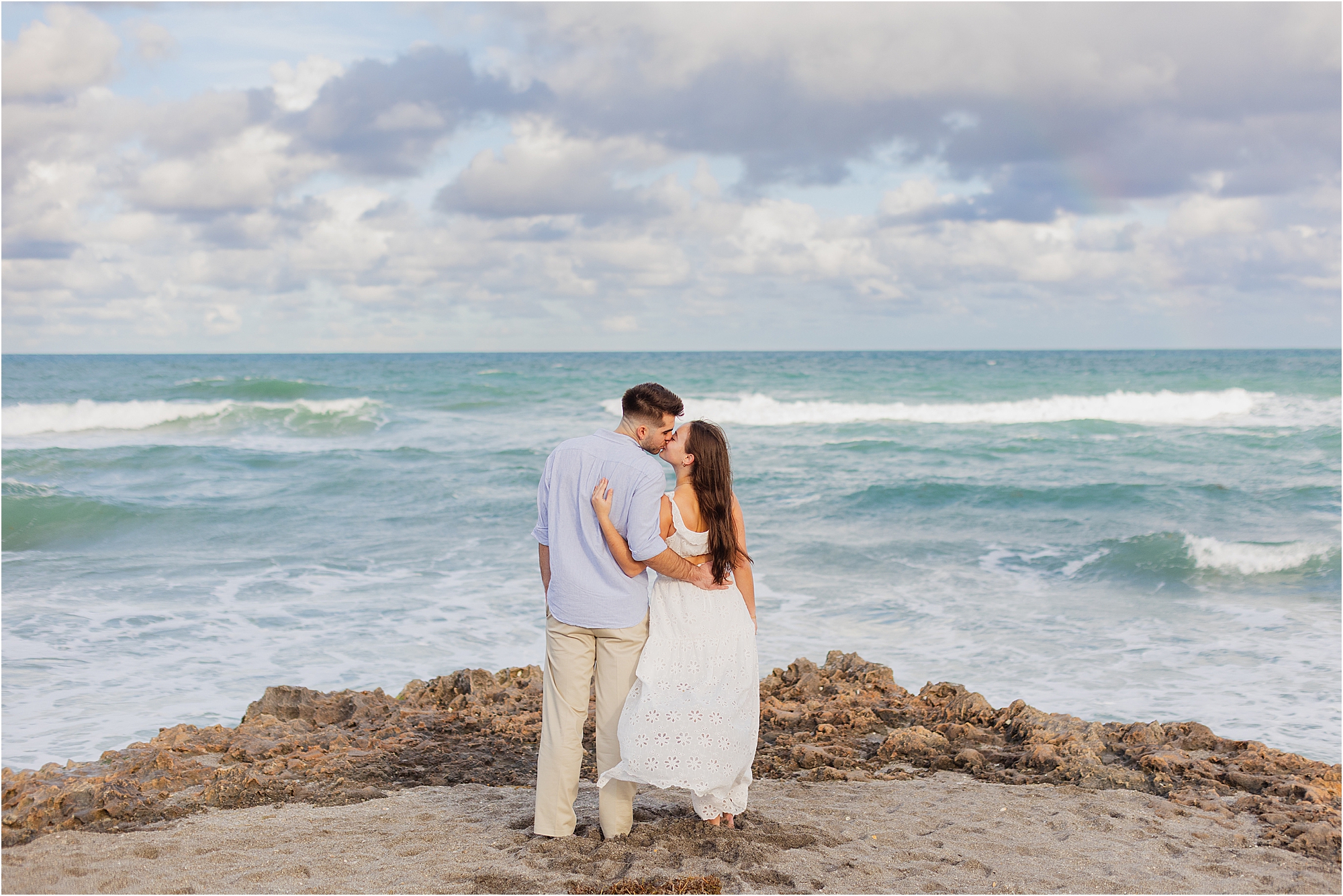 South Florida beach engagement photos