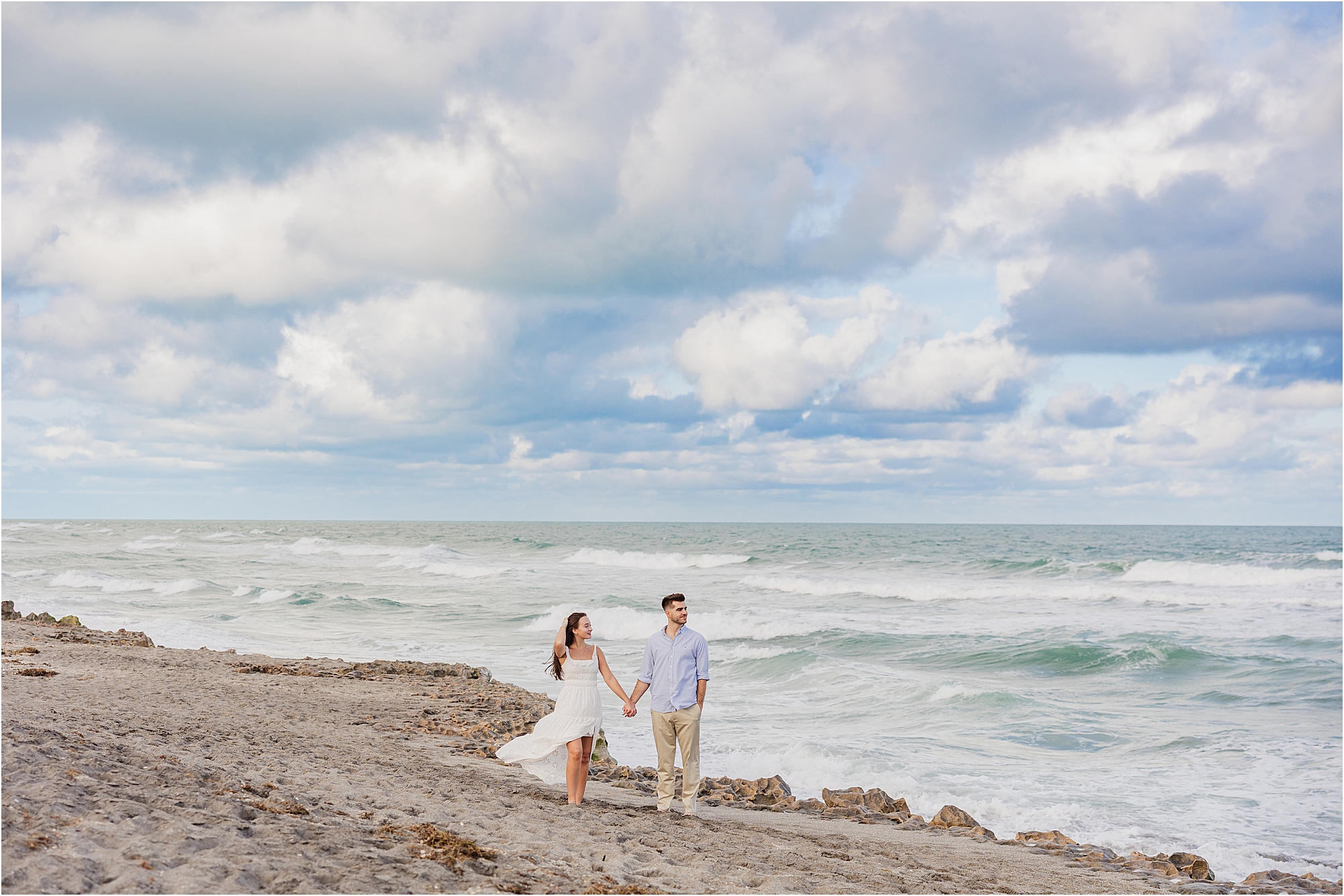 South Florida beach engagement photos