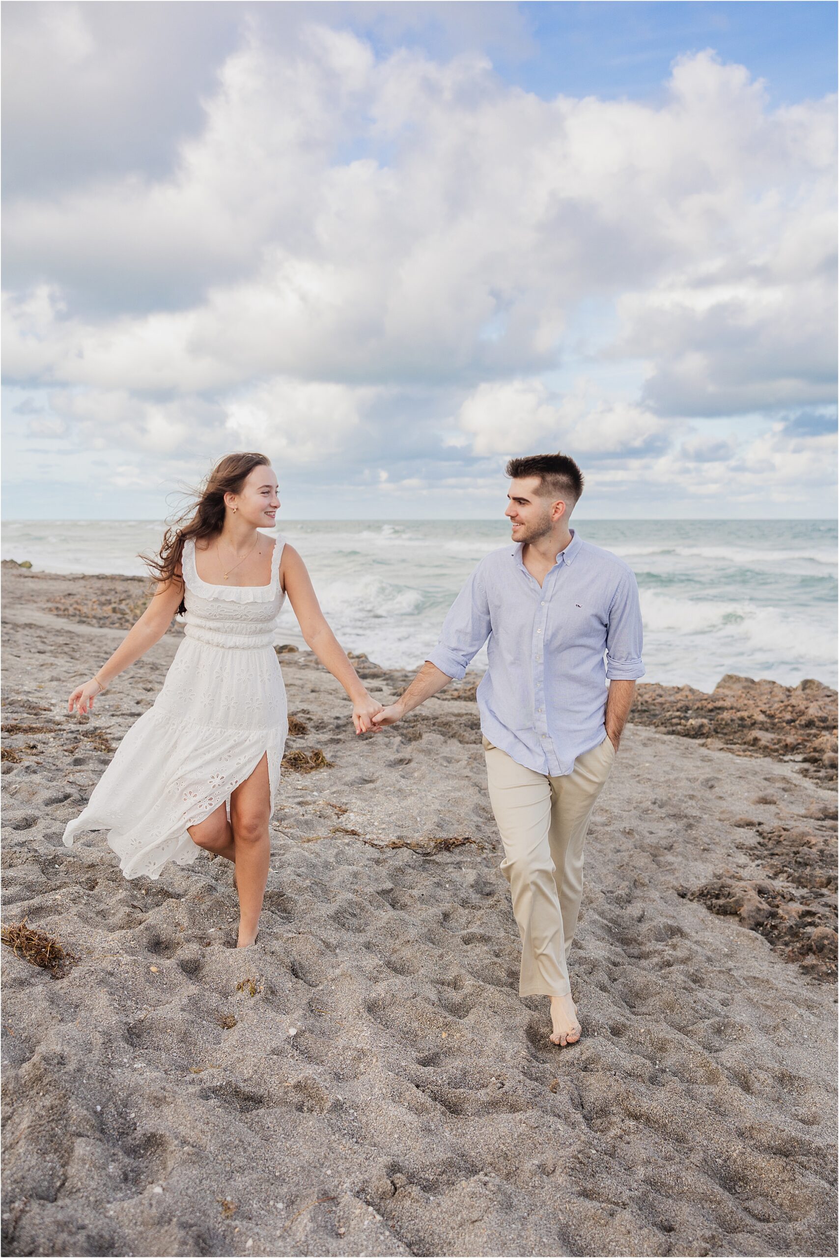 South Florida beach engagement photos
