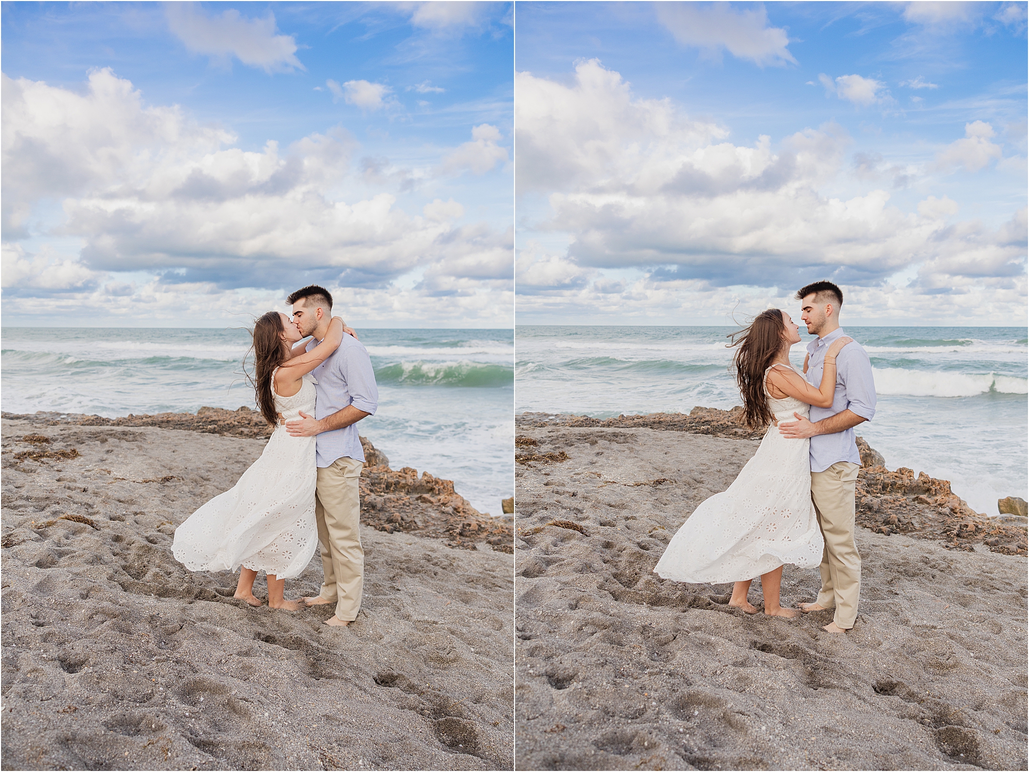 South Florida beach engagement photos