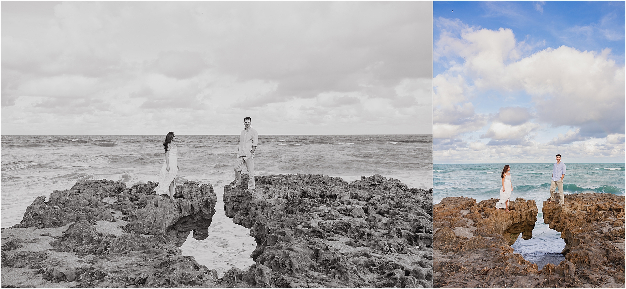 South Florida beach engagement photos
