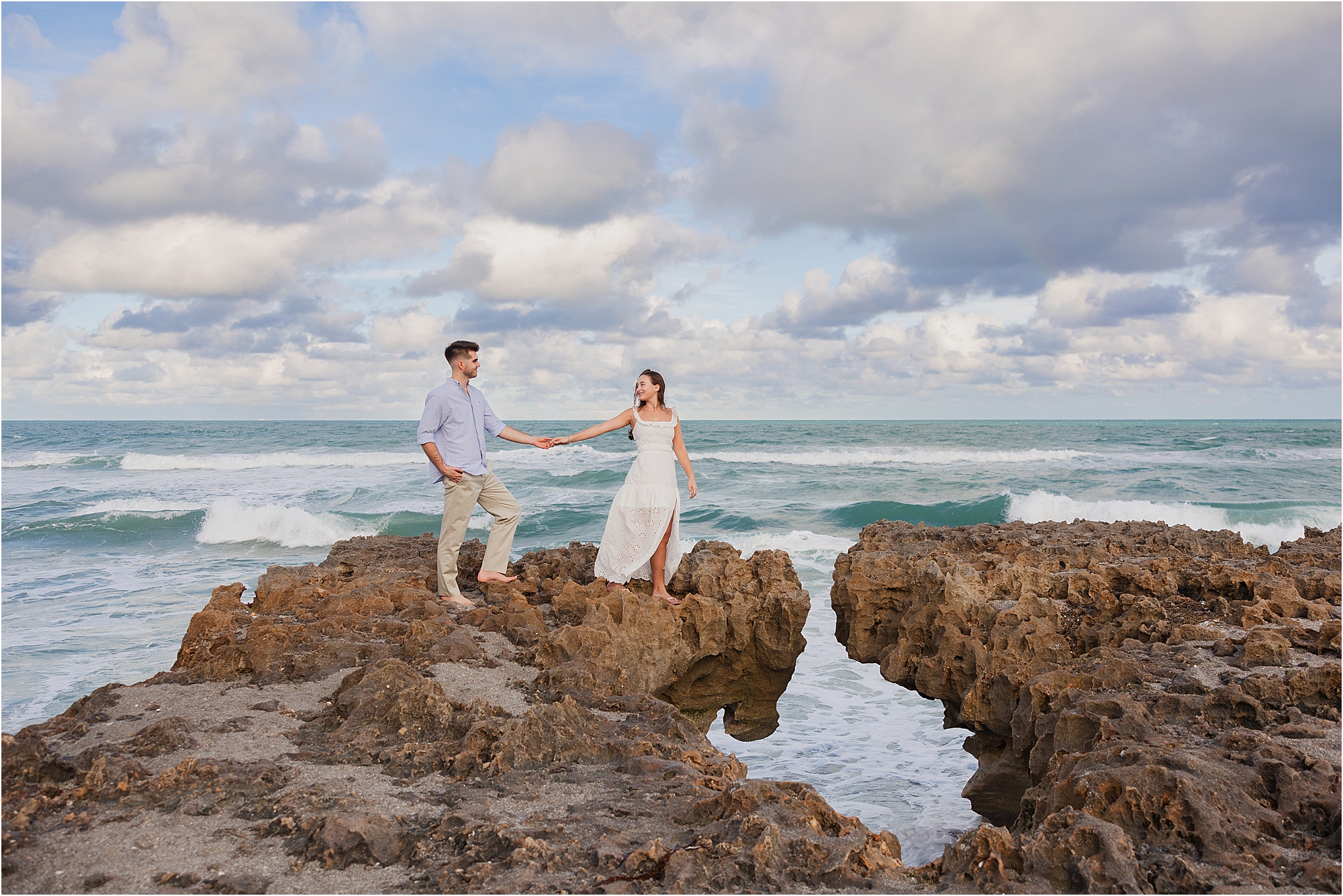 South Florida beach engagement photos