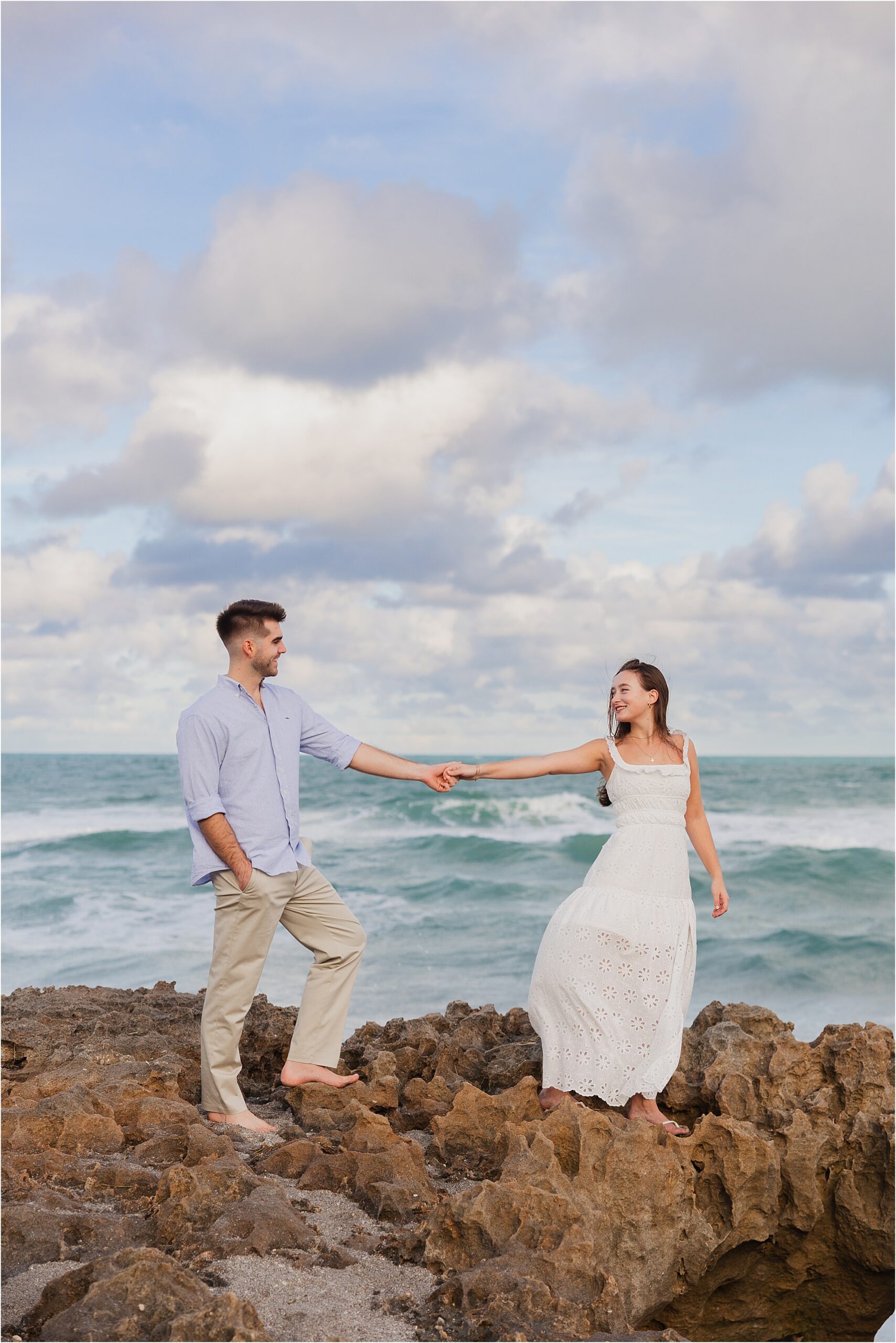 South Florida beach engagement photos