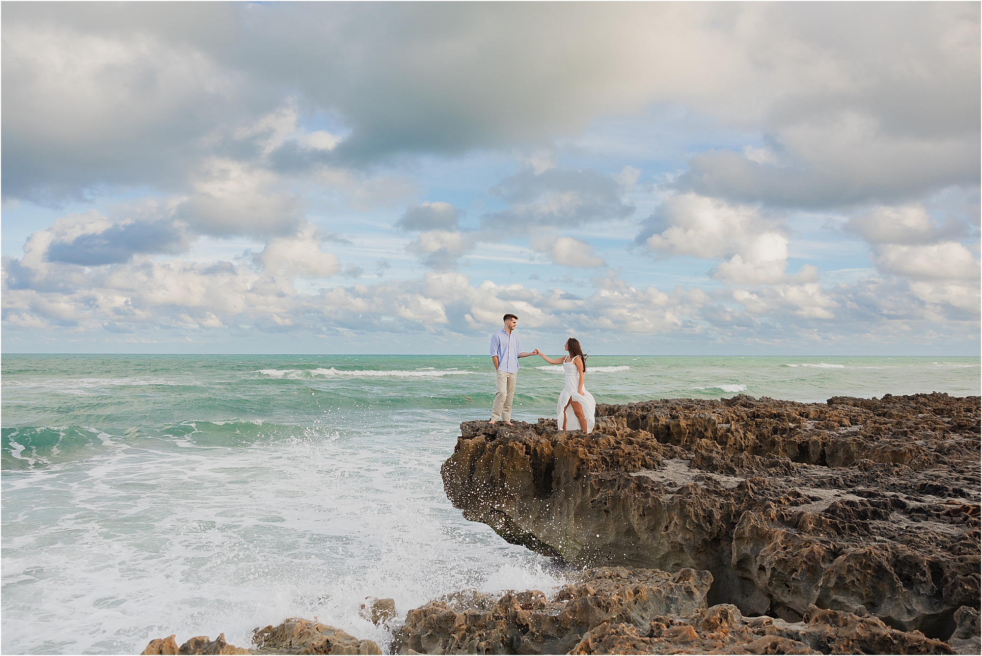 South Florida beach engagement photos