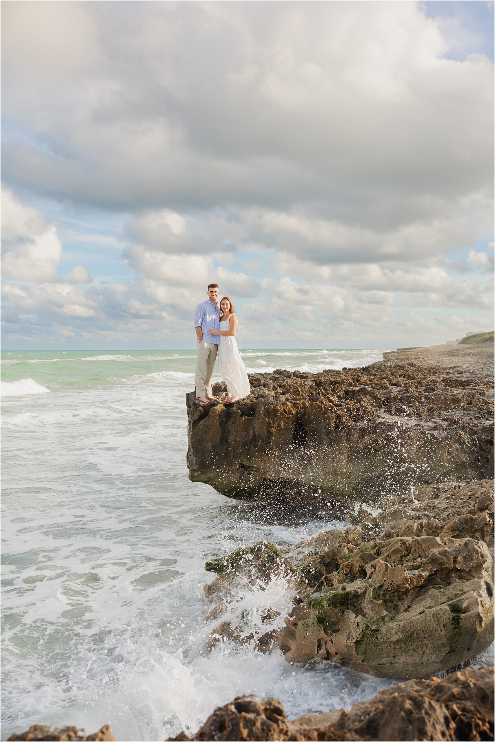 South Florida beach engagement photos
