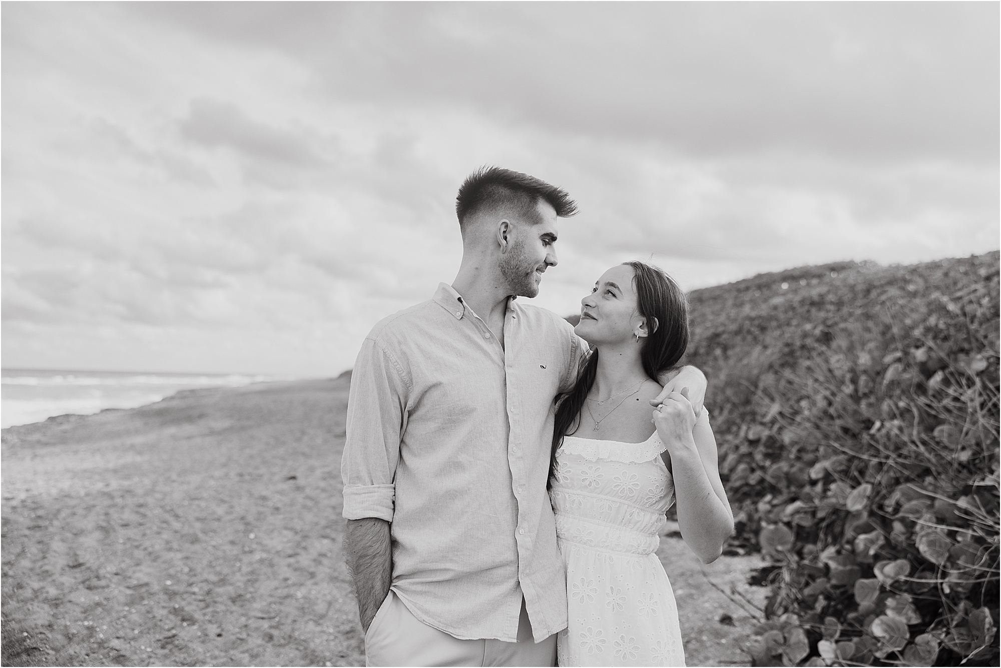 South Florida beach engagement photos