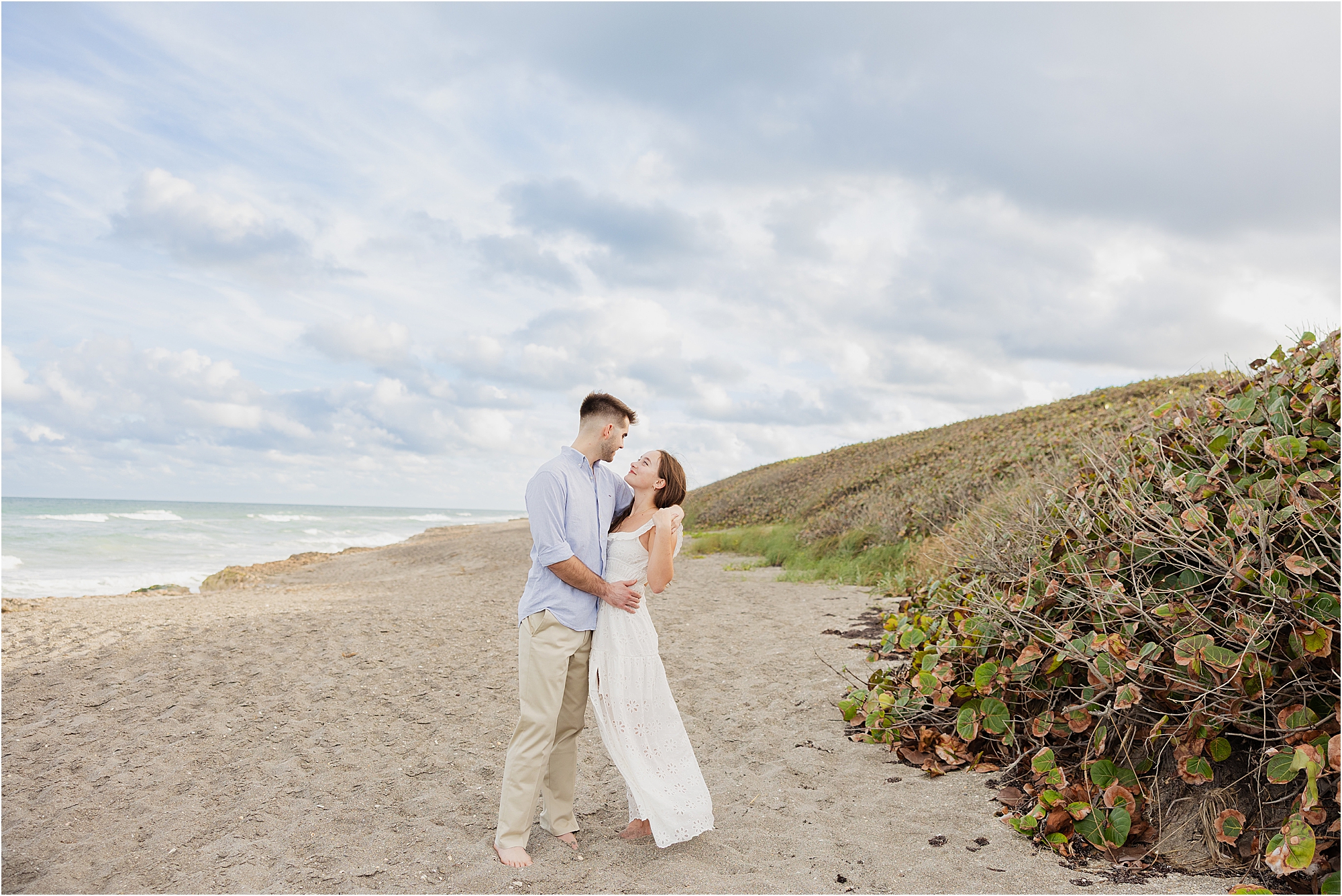 South Florida beach engagement photos