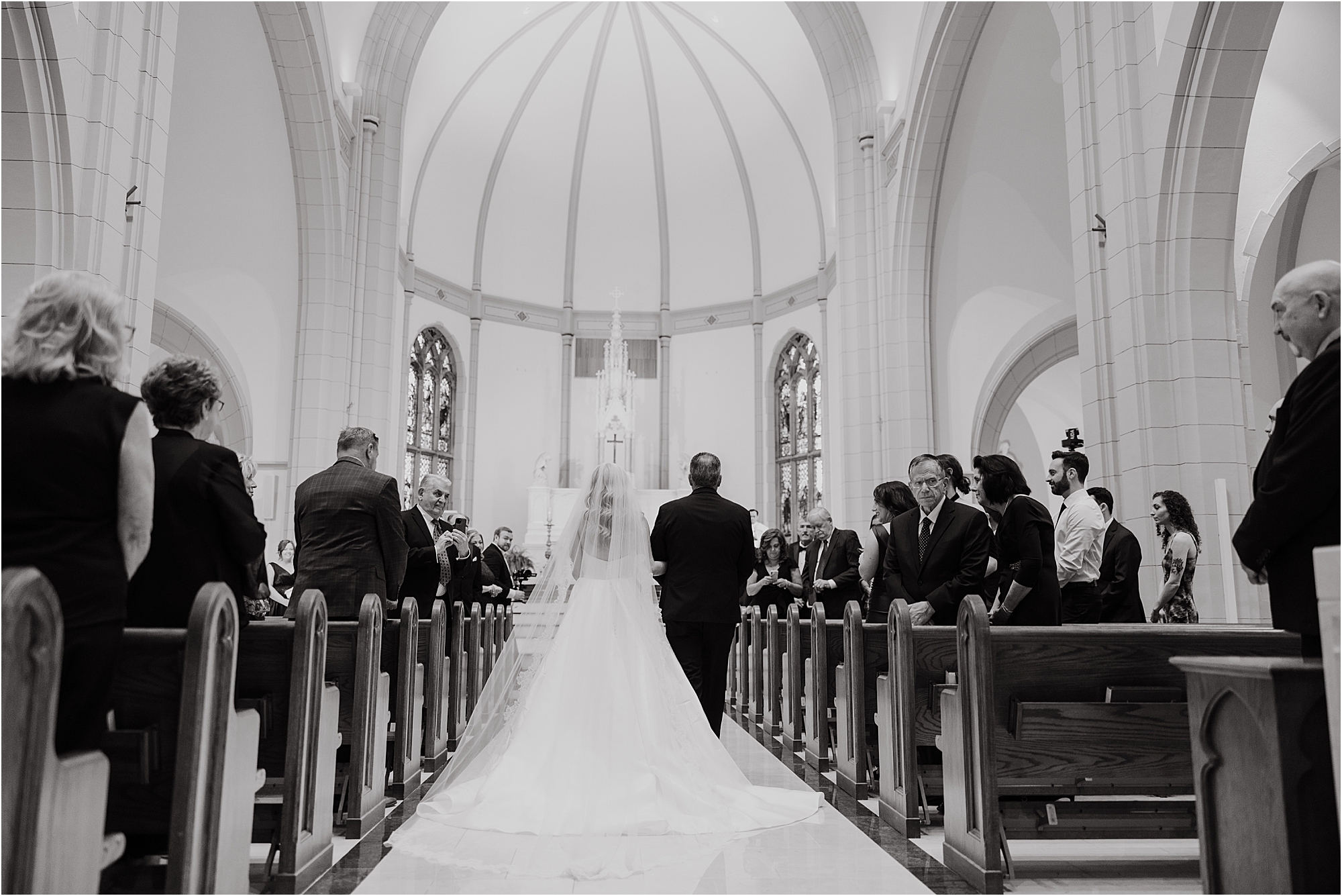 bride and groom ceremony at St. Teresa of Avila Church