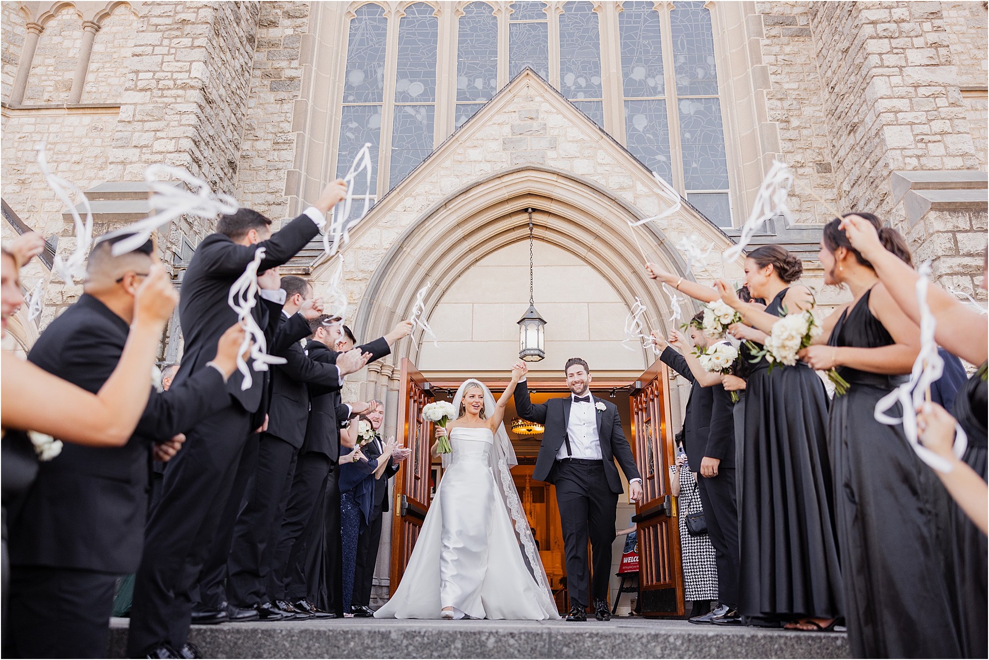 bride and groom ceremony at St. Teresa of Avila Church