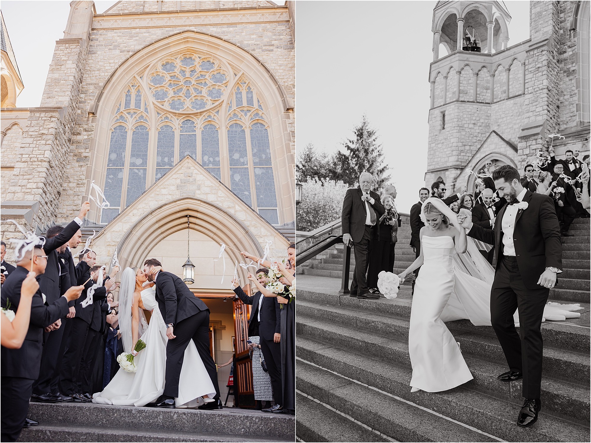 bride and groom ceremony at St. Teresa of Avila Church