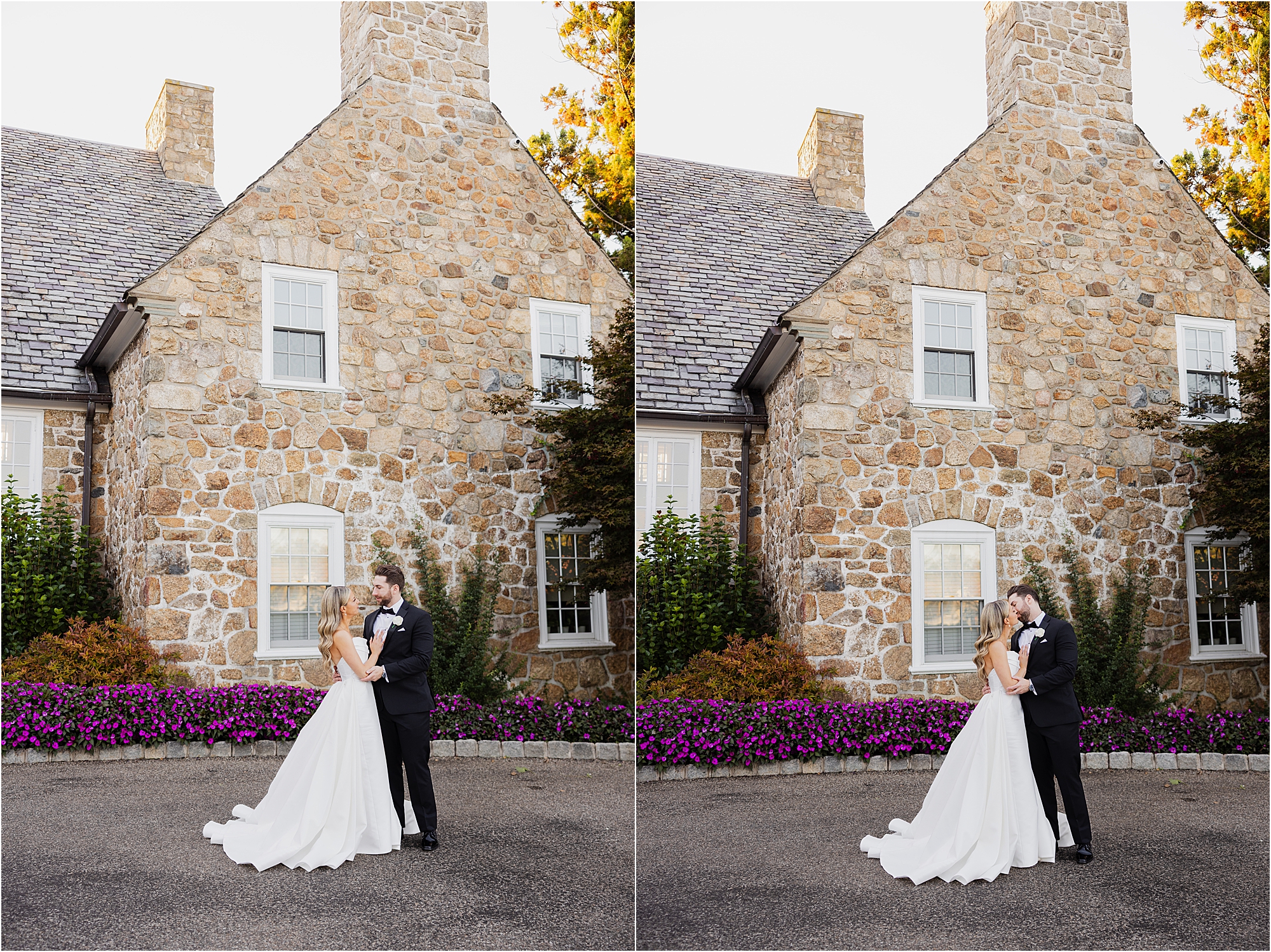 elegant outdoor portrait at Fiddler’s Elbow Country Club wedding venue
