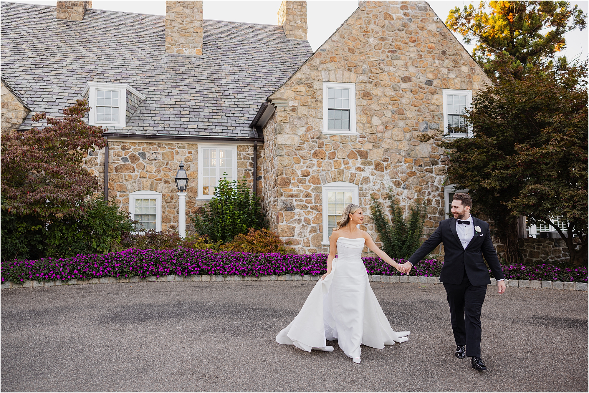 elegant outdoor portrait at Fiddler’s Elbow Country Club wedding venue