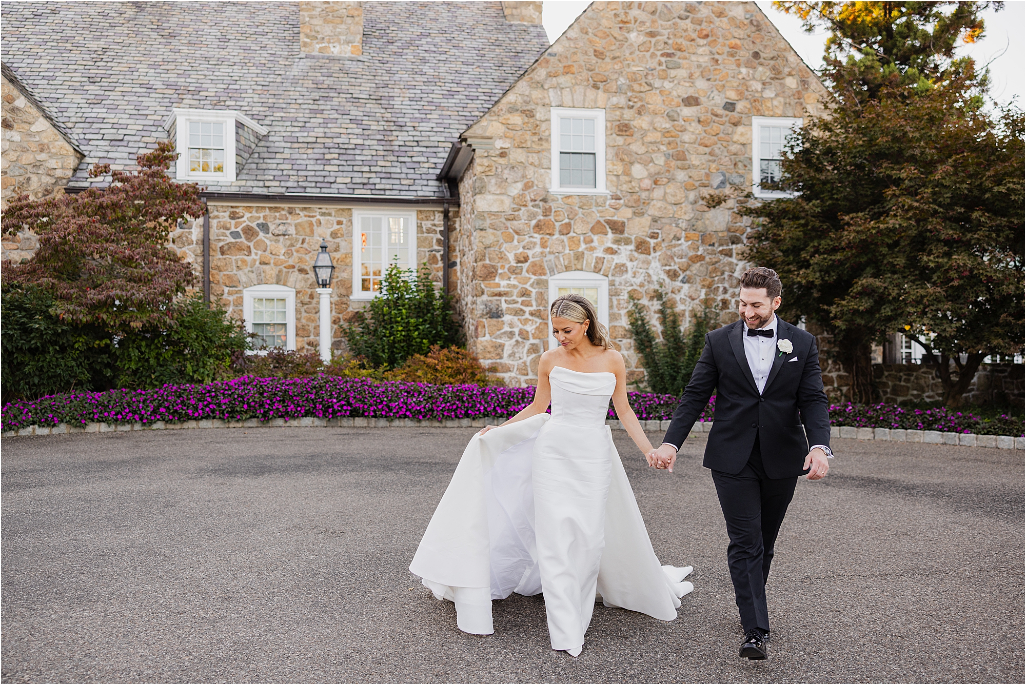 elegant outdoor portrait at Fiddler’s Elbow Country Club wedding venue